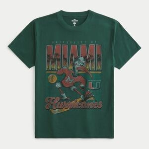 Hollister | Men's University of Miami Hurricanes
Graphic Tee | Size: Large